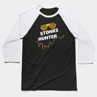 Stonks Hunter Baseball T-Shirt